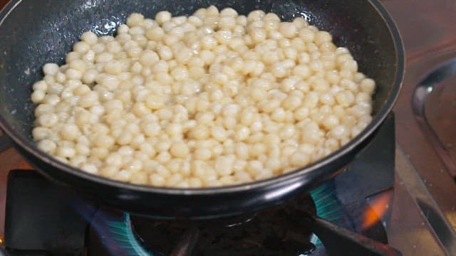 Frying Corn in a Frying Pan