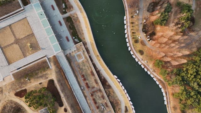Scenery of Waterways and Trails in the Park