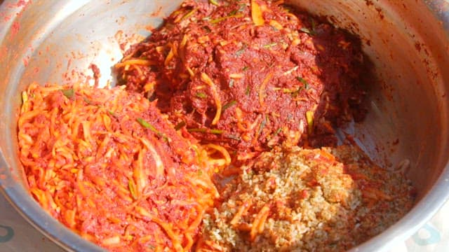 Homemade salty pickled seafood dish