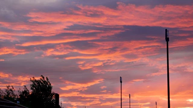 Vibrant sunset with colorful clouds