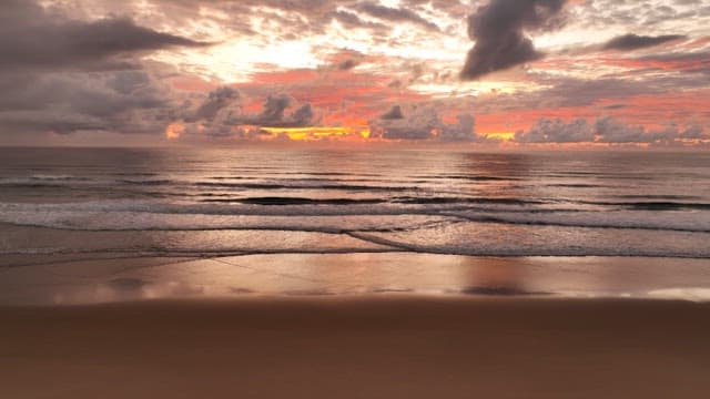 Serene Sunset at a Peaceful Beach