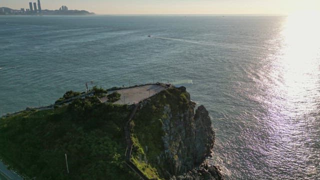 Scenic coastal view with rocky cliffs