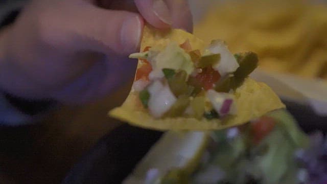 Nacho with Finely Chopped Fresh Vegetables