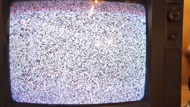 Retro Television Screen Sizzling with Noise