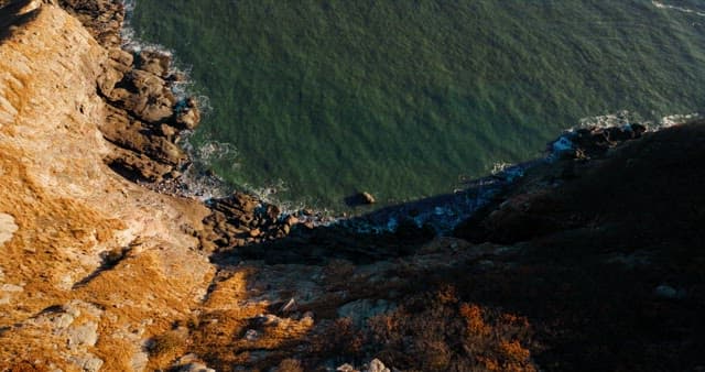 Coastal Landscape of a Rugged Coastal Cliffside
