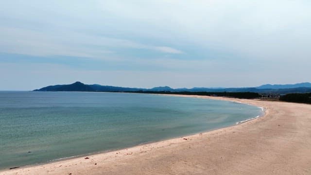 Serene beach with gentle waves