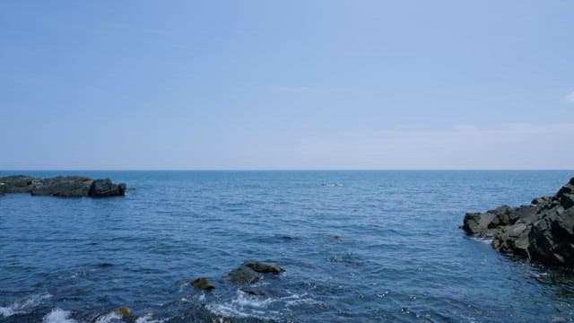 Rocky Coastal Landscape with an Expansive Horizon