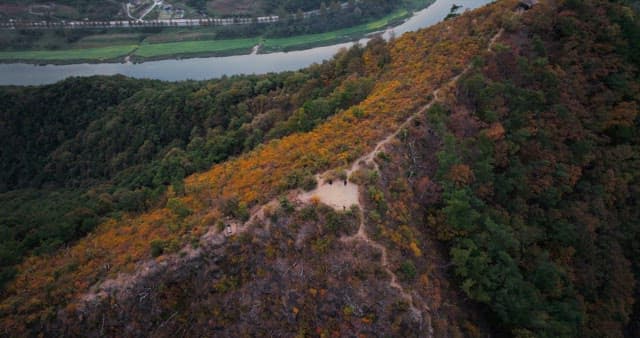 Mountain Ridge on a Fall Day Perfect for Hiking