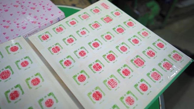 Sample Stamp Patterns on Paper
