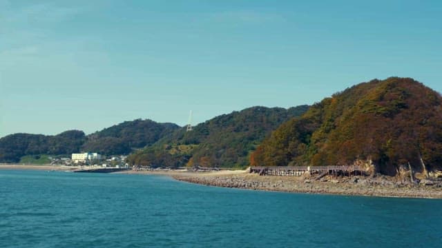 Serene Coastal Landscape with Lush Greenery