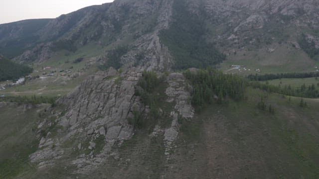 Rugged Mountainous Terrain with Pastures