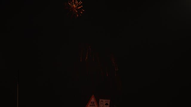 Fireworks lighting up the night sky