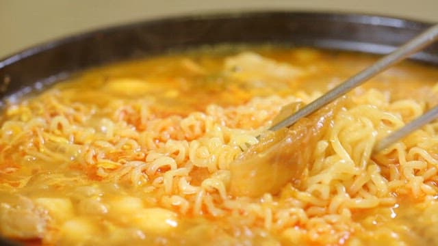 Ramen with ripened kimchi