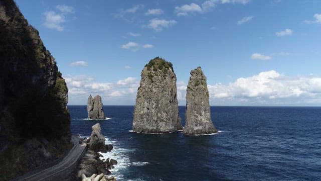 Magnificent Rocky Cliffs Towering over the Sea