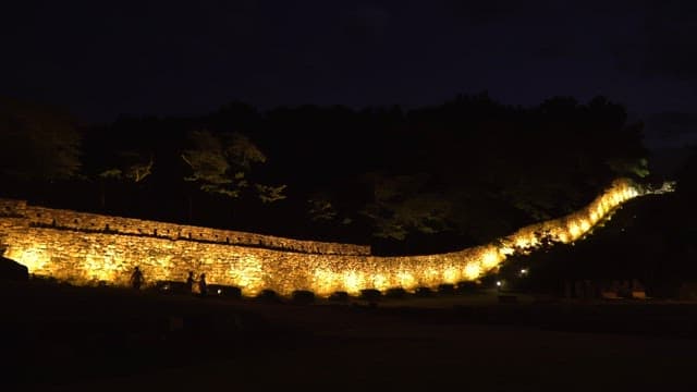 Gochang Eupseong, an ancient Korean fortress illuminated at night