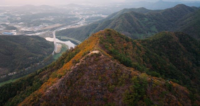 Mountain Ridge on a Fall Day Perfect for Hiking
