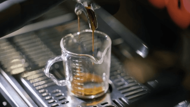 Fresh Coffee Brewed in a Glass Cup