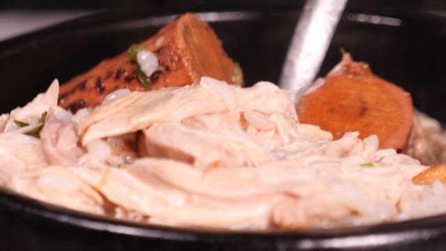 Steaming Bowl of Hearty Samgyetang with Medicinal Herbs