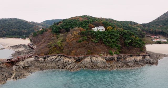 Peaceful Rocky Shoreline and Pathway