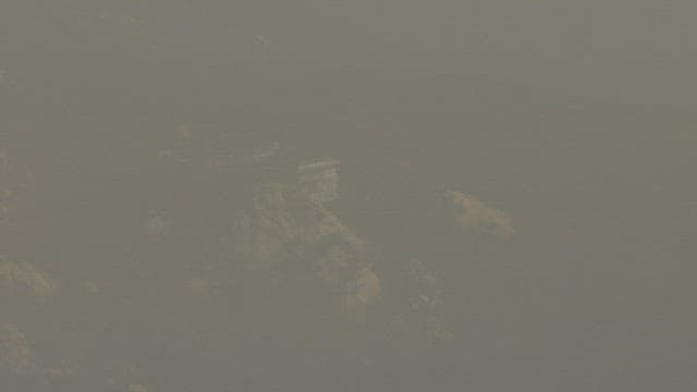 Mountain Seen through Hazy Air