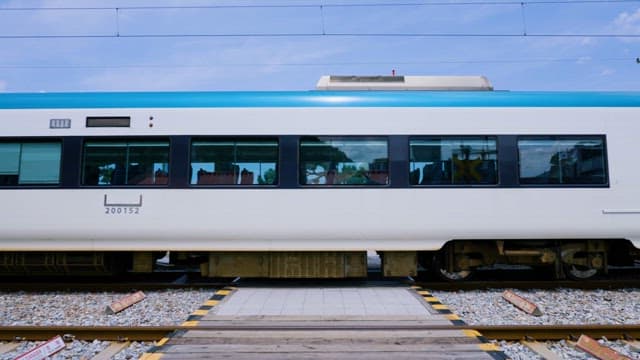 Train Passing Along the Railway