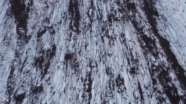 View of a vast glacier surface