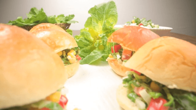 Fresh coleslaw sandwich and spring cabbage