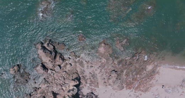 Rocky Sandy Beach on a Sunny Day