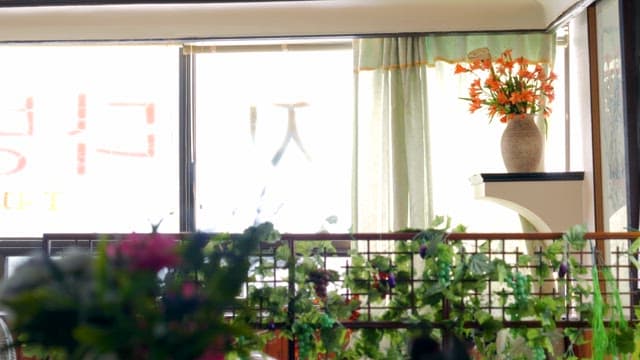 Indoor space with decorative flowers