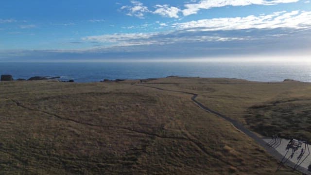 Wide Coastal Park with a View of the Sea