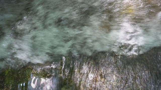 Water crashing on rocks