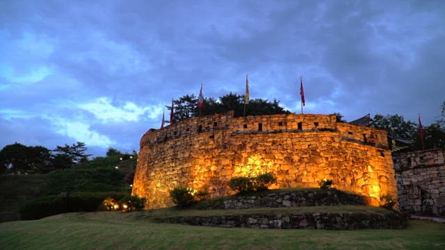 Gochang Eupseong, an ancient Korean fortress illuminated at night