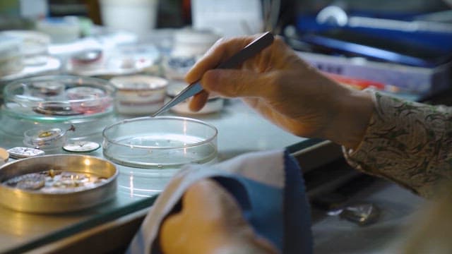 Expert Craftsman Repairing Intricate Watch Parts