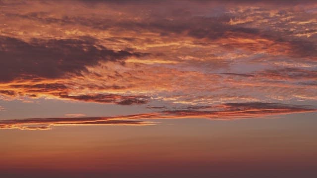 Vibrant sunset sky with colorful clouds