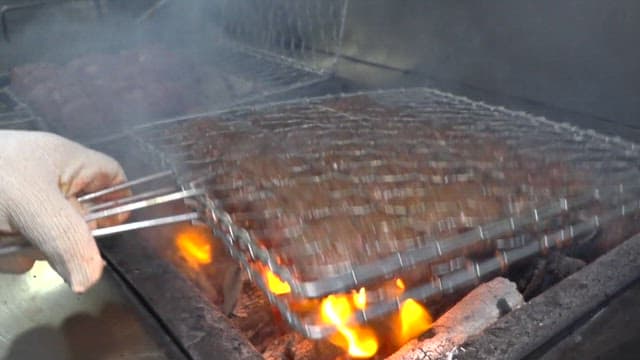 Grilled Short Rib Patties Grilled in an Oven
