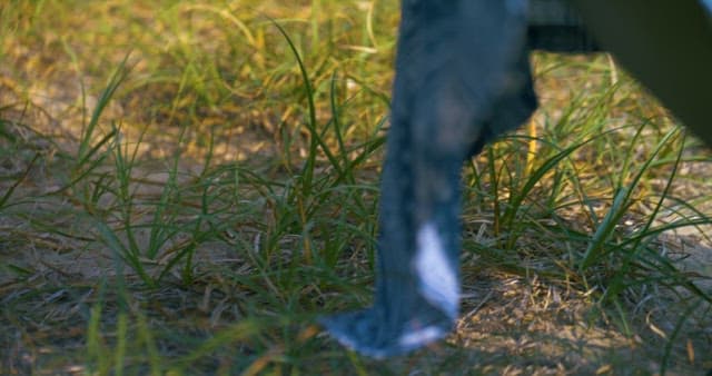 Patterned Blue Fabric Draped Over Chair