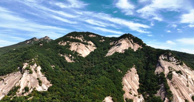 Buramsan mountain under the blue sky