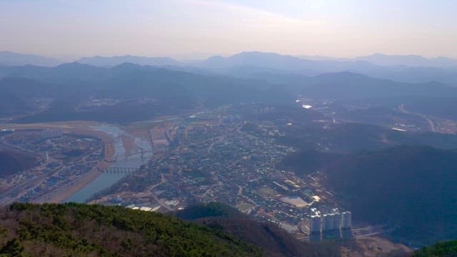 View of Village from the Hill where the Observatory is Located