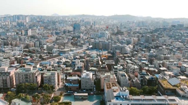 Expansive view of a dense urban cityscape