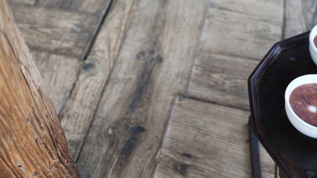 Hot Red Bean Porridge on a Small Plate