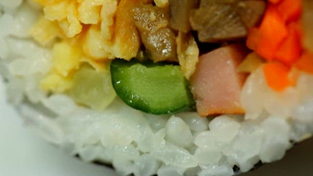 Kimbap with various vegetables