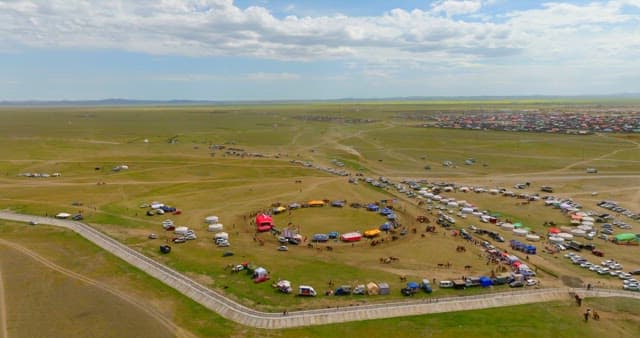 Traditional festival in a vast field