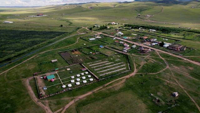 Green Meadows with Dirt Roads and Gers