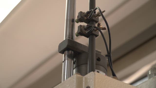 Close-up of industrial machinery components