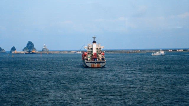 Vessels Navigating the Coastal Waters