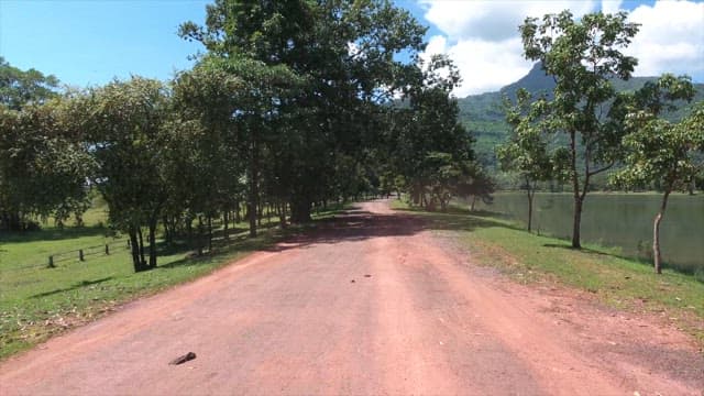 Scenic view of a mountain and lake