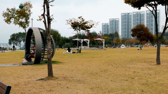 Relaxing Afternoon at Urban Park