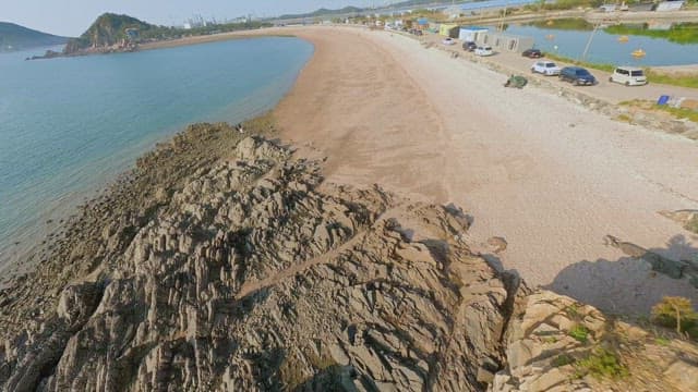 Serene beach with clear blue sea