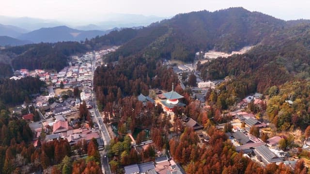Scenic view of a mountain village