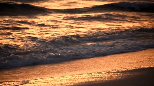 Golden Sunset on the Ocean Horizon